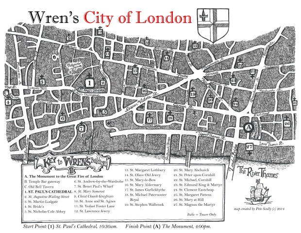 Sketching Wren's London Booklet MAP